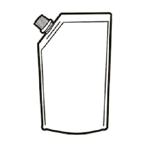 Flexible packaging pouch with spout for integrity testing.